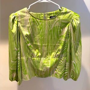 Express Green Patterned Blouse